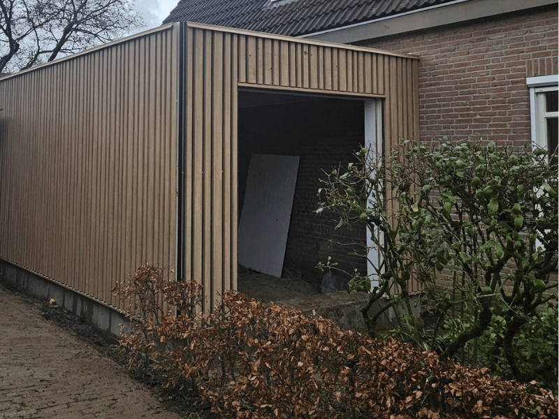 Finish Blokprofiel Milan Shadow garage plat dak Finish Profile en Finish Building