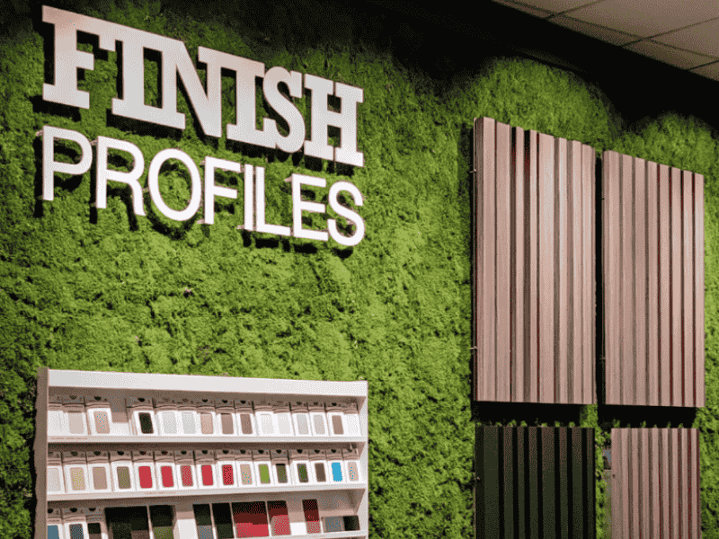 finish profiles showroom