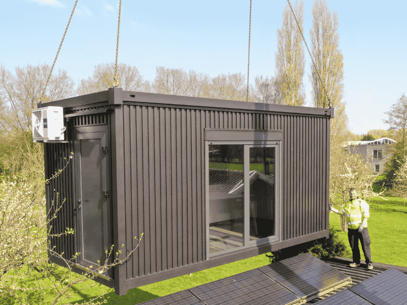 tuinkantoor bouwenmet blokprofiel beplaat finish profiles