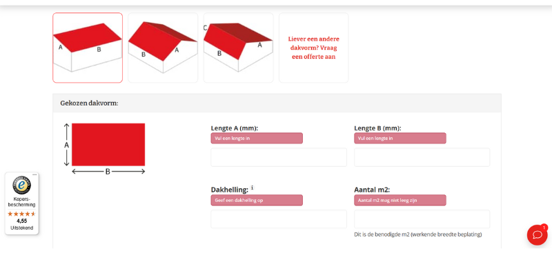 wat kosten dakpanplaten dakvormen webshop finish profiles